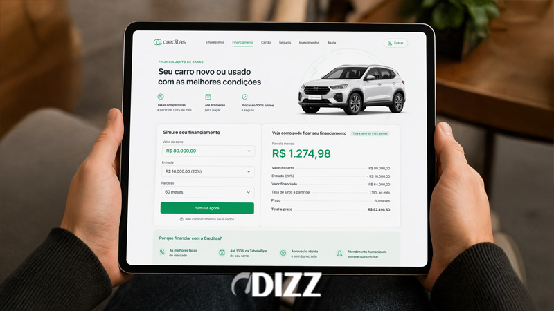Financiamento de carro Creditas: guia completo com taxas, funcionamento e análise para 2026