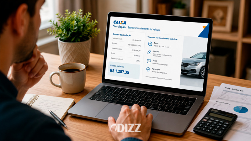 Confira taxas, entrada e etapas do financiamento de carro Caixa antes de contratar.